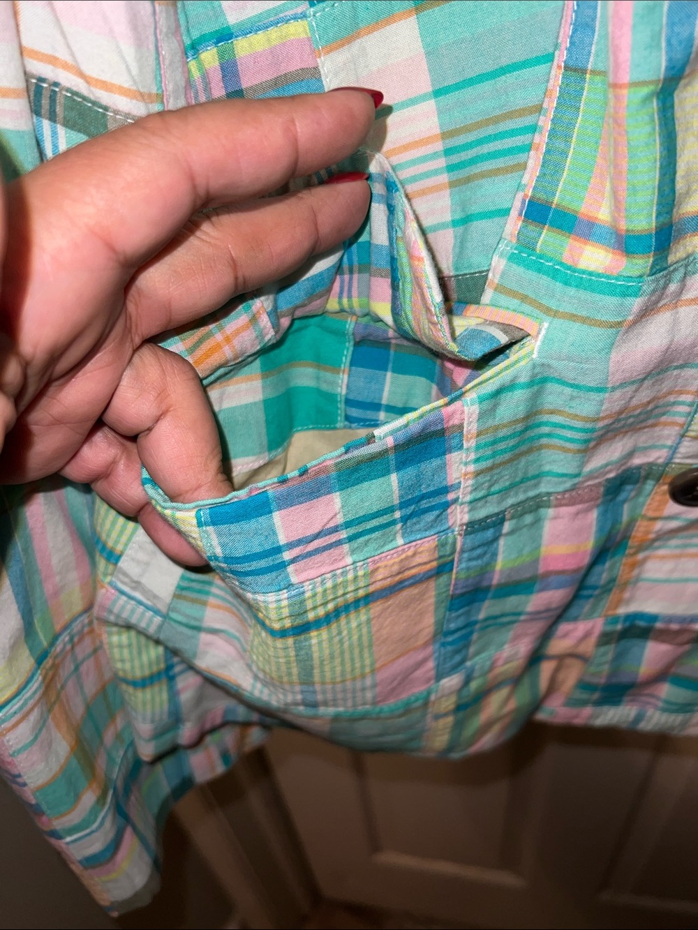 Talbots Madras Jacket Plus Size - Picture 4 of 10